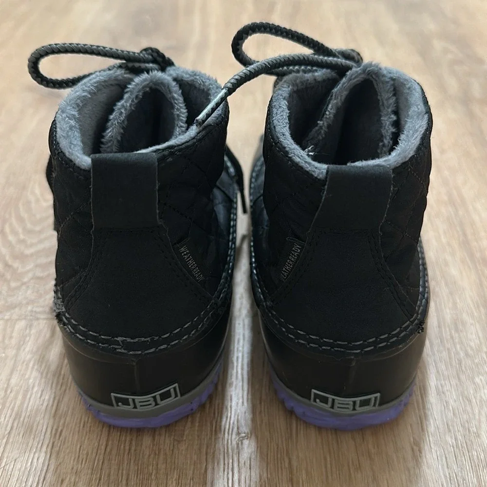 JBU BY JAMBU | Women's‎ Nala Weather Ready Rain Boot, Black Nylon/Lilac